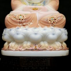 Bo Tuong Ta Ba Tam Thanh Ngoi Dai Sen Son Hoa Tiet Phu Quy Bang Bot Da Cao 40cm 14