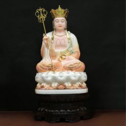 Bo Tuong Ta Ba Tam Thanh Ngoi Dai Sen Son Hoa Tiet Phu Quy Bang Bot Da Cao 40cm 3