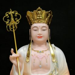 Bo Tuong Ta Ba Tam Thanh Ngoi Dai Sen Son Hoa Tiet Phu Quy Bang Bot Da Cao 40cm 4