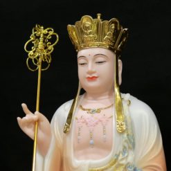 Bo Tuong Ta Ba Tam Thanh Ngoi Dai Sen Son Hoa Tiet Phu Quy Bang Bot Da Cao 40cm 5