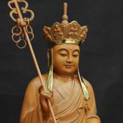 Bo Tuong Ta Ba Tam Thanh Ngoi De Sen Bang Go Huong Chuong Long Nao Cao 40cm 15