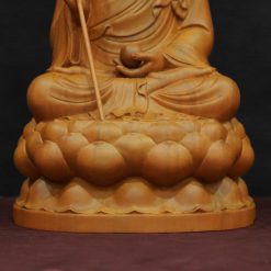 Bo Tuong Ta Ba Tam Thanh Ngoi De Sen Bang Go Huong Chuong Long Nao Cao 40cm 5