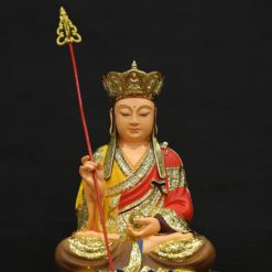 Bo Tuong Ta Ba Tam Thanh Ngoi Mau Vang Ao Do Bang Composite Cao 30cm 13