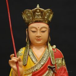 Bo Tuong Ta Ba Tam Thanh Ngoi Mau Vang Ao Do Bang Composite Cao 30cm 14