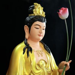 Bộ Tượng Tây Phương Tam Thánh Đứng Sơn Vàng, Đài Sen Đế Bát Giác, Chất Liệu Composite, Cao 80cm 5 Bo Tuong Tay Phuong Tam Thanh Dung Dai Sen De Bat Giac Chat Lieu Composite Cao 80cm 10