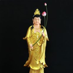 Bộ Tượng Tây Phương Tam Thánh Đứng Sơn Vàng, Đài Sen Đế Bát Giác, Chất Liệu Composite, Cao 80cm 4 Bo Tuong Tay Phuong Tam Thanh Dung Dai Sen De Bat Giac Chat Lieu Composite Cao 80cm 11