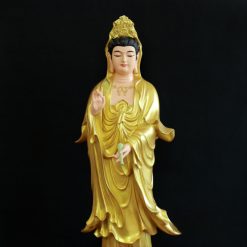 Bộ Tượng Tây Phương Tam Thánh Đứng Sơn Vàng, Đài Sen Đế Bát Giác, Chất Liệu Composite, Cao 80cm 3 Bo Tuong Tay Phuong Tam Thanh Dung Dai Sen De Bat Giac Chat Lieu Composite Cao 80cm 16