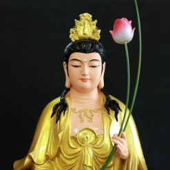 Bộ Tượng Tây Phương Tam Thánh Đứng Sơn Vàng, Đài Sen Đế Bát Giác, Chất Liệu Composite, Cao 80cm 10 Bo Tuong Tay Phuong Tam Thanh Dung Dai Sen De Bat Giac Chat Lieu Composite Cao 80cm 3