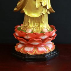 Bộ Tượng Tây Phương Tam Thánh Đứng Sơn Vàng, Đài Sen Đế Bát Giác, Chất Liệu Composite, Cao 80cm 9 Bo Tuong Tay Phuong Tam Thanh Dung Dai Sen De Bat Giac Chat Lieu Composite Cao 80cm 4