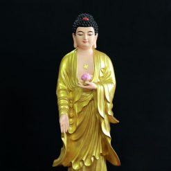 Bộ Tượng Tây Phương Tam Thánh Đứng Sơn Vàng, Đài Sen Đế Bát Giác, Chất Liệu Composite, Cao 80cm 8 Bo Tuong Tay Phuong Tam Thanh Dung Dai Sen De Bat Giac Chat Lieu Composite Cao 80cm 5