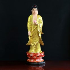 Bộ Tượng Tây Phương Tam Thánh Đứng Sơn Vàng, Đài Sen Đế Bát Giác, Chất Liệu Composite, Cao 80cm 7 Bo Tuong Tay Phuong Tam Thanh Dung Dai Sen De Bat Giac Chat Lieu Composite Cao 80cm 6