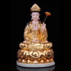 Bộ Tượng Tây Phương Tam Thánh Ngồi, Bột Đá Hồng Mạ Vàng, Cao 40cm, 48cm, 66cm 6 Bo Tuong Tay Phuong Tam Thanh Ngoi Bot Da Hong Ma Vang Cao 40cm 48cm 66cm 7
