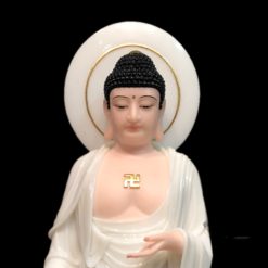 Bộ Tượng Tây Phương Tam Thánh Non Nước Đứng, Chất Liệu Bột Đá Trắng Viền Vàng, Nhiều Kích Cỡ: 48cm, 66cm, 91.5cm 11 Bo Tuong Tay Phuong Tam Thanh Non Nuoc Dung Chat Lieu Bot Da Trang Vien Vang Nhieu Kich Co 48cm 16