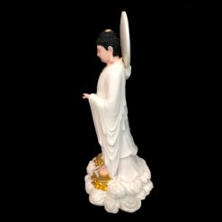 Bộ Tượng Tây Phương Tam Thánh Non Nước Đứng, Chất Liệu Bột Đá Trắng Viền Vàng, Nhiều Kích Cỡ: 48cm, 66cm, 91.5cm 10 Bo Tuong Tay Phuong Tam Thanh Non Nuoc Dung Chat Lieu Bot Da Trang Vien Vang Nhieu Kich Co 48cm 17