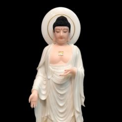 Bộ Tượng Tây Phương Tam Thánh Non Nước Đứng, Chất Liệu Bột Đá Trắng Viền Vàng, Nhiều Kích Cỡ: 48cm, 66cm, 91.5cm 8 Bo Tuong Tay Phuong Tam Thanh Non Nuoc Dung Chat Lieu Bot Da Trang Vien Vang Nhieu Kich Co 48cm 19