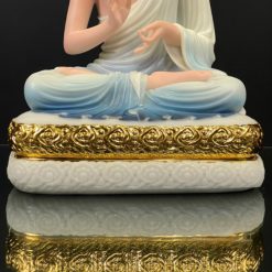 Bo Tuong That Phat Duoc Su Bang Bot Da Son Mau Vien Vang Cao 48cm 10