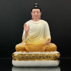 Bo Tuong That Phat Duoc Su Bang Bot Da Son Mau Vien Vang Cao 48cm 14