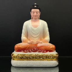 Bo Tuong That Phat Duoc Su Bang Bot Da Son Mau Vien Vang Cao 48cm 16