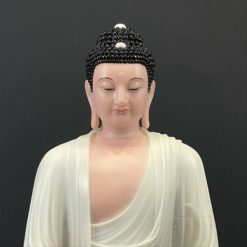 Bo Tuong That Phat Duoc Su Bang Bot Da Son Mau Vien Vang Cao 48cm 17