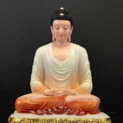 Bo Tuong That Phat Duoc Su Bang Bot Da Son Mau Vien Vang Cao 48cm 18