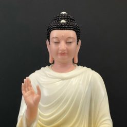 Bo Tuong That Phat Duoc Su Bang Bot Da Son Mau Vien Vang Cao 48cm 20