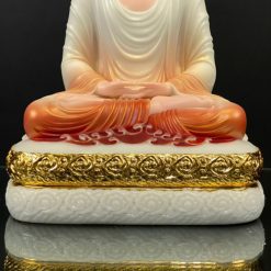 Bo Tuong That Phat Duoc Su Bang Bot Da Son Mau Vien Vang Cao 48cm 22