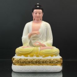 Bo Tuong That Phat Duoc Su Bang Bot Da Son Mau Vien Vang Cao 48cm 24