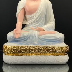 Bo Tuong That Phat Duoc Su Bang Bot Da Son Mau Vien Vang Cao 48cm 27