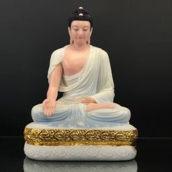 Bo Tuong That Phat Duoc Su Bang Bot Da Son Mau Vien Vang Cao 48cm 4