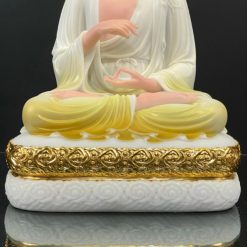 Bo Tuong That Phat Duoc Su Bang Bot Da Son Mau Vien Vang Cao 48cm 6