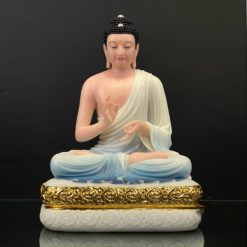 Bo Tuong That Phat Duoc Su Bang Bot Da Son Mau Vien Vang Cao 48cm 8