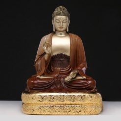 Bộ Tượng Thất Phật Như Lai Bằng Đồng Men Ấn Cổ, Cao 48cm 1 Bo Tuong That Phat Nhu Lai Bang Dong Men An Co Cao 48cm 1