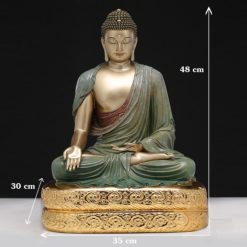 Bộ Tượng Thất Phật Như Lai Bằng Đồng Men Ấn Cổ, Cao 48cm 8 Bo Tuong That Phat Nhu Lai Bang Dong Men An Co Cao 48cm 17