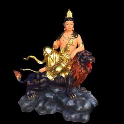 Bo Tuong Van Thu – Pho Hien Bo Tat Cuoi Linh Thu Chat Lieu Composite Dat Vang Cao 155cm 10