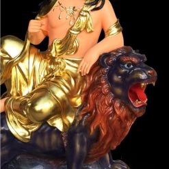 Bo Tuong Van Thu – Pho Hien Bo Tat Cuoi Linh Thu Chat Lieu Composite Dat Vang Cao 155cm 11