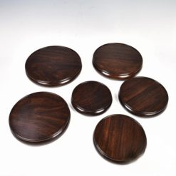 Đế Gỗ Mun Tròn Cao Cấp Loại Thấp, Đường Từ 5cm Đến 25cm