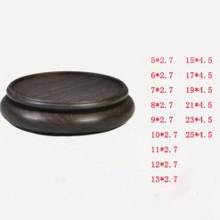 Đế Gỗ Mun Tròn Cao Cấp Loại Thấp, Đường Từ 5cm Đến 25cm