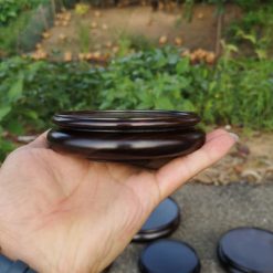 Đế Gỗ Mun Tròn Cao Cấp Loại Thấp, Đường Từ 5cm Đến 25cm