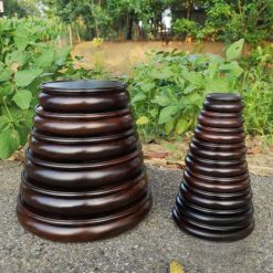 Đế Gỗ Mun Tròn Cao Cấp Loại Thấp, Đường Từ 5cm Đến 25cm
