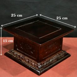 De Go Vuong Hoa Sen Bang Go Huong Mau Nau Kich Thuoc 15cm x 25cm x 25cm 2