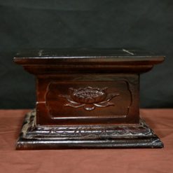 De Go Vuong Hoa Sen Bang Go Huong Mau Nau Kich Thuoc 15cm x 25cm x 25cm 3