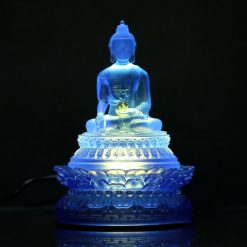 De Led Luu Ly Tron Mau Xanh Duong Duong Kinh 10cm 1