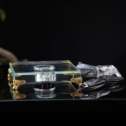 De Led Thuy Tinh 7 Mau Vuong Chan Vang Kich Co 13cm 15cm 7