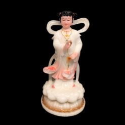 Đôi Tượng Kim Đồng Ngọc Nữ Đứng, Chất Liệu Bột Đá Viền Vàng, Cao 30.5cm 1 Doi Tuong Kim Dong Ngoc Nu Dung Chat Lieu Bot Da Vien Vang Cao 30.5cm 10