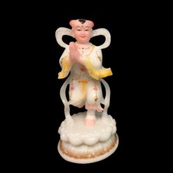 Đôi Tượng Kim Đồng Ngọc Nữ Đứng, Chất Liệu Bột Đá Viền Vàng, Cao 30.5cm 5 Doi Tuong Kim Dong Ngoc Nu Dung Chat Lieu Bot Da Vien Vang Cao 30.5cm 6