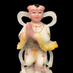 Đôi Tượng Kim Đồng Ngọc Nữ Đứng, Chất Liệu Bột Đá Viền Vàng, Cao 30.5cm 3 Doi Tuong Kim Dong Ngoc Nu Dung Chat Lieu Bot Da Vien Vang Cao 30.5cm 8