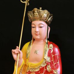 Ngài Địa Tạng Vương Bồ Tát Ngồi Mạ Sơn Đỏ Cao Cấp, Chất Liệu Composite, Cao 48cm 4 Ngai Dia Tang Vuong Bo Tat Ngoi Ma Son Do Cao Cap Chat Lieu Composite Cao 48cm 4