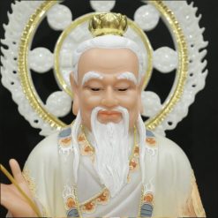 Thái Thượng Lão Quân Ngồi, Chất Liệu Bột Đá Sơn Cổ – Cao 40cm, 48cm