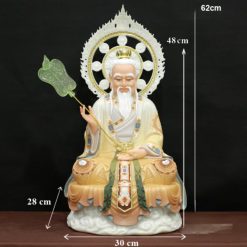 Thái Thượng Lão Quân Ngồi, Chất Liệu Bột Đá Sơn Cổ – Cao 40cm, 48cm