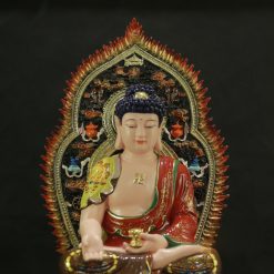 Tượng A Di Đà Ngồi Đế Vuông Có Lá Đề, Bằng Composite Sơn Cổ Cao Cấp, Cao 40cm, 48cm 2 Tuong A Di Da Ngoi De Vuong Co La De Bang Composite Son Co Cao Cap Cao 40cm 48cm 1